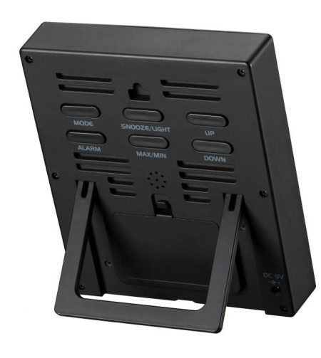 ClimaTemp Hygro Quadro krāsu termohigrometrs ar 3 papildu sensoriem, melns