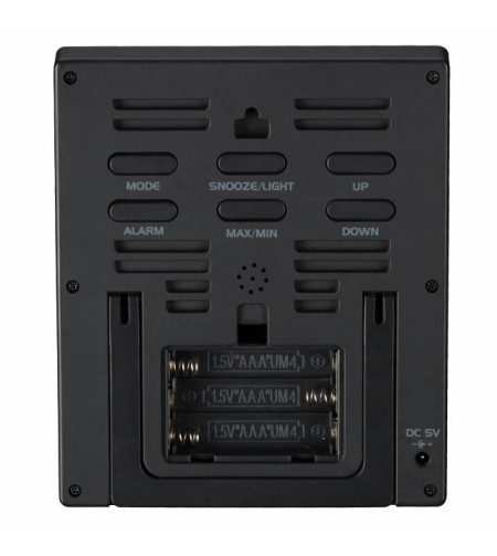 ClimaTemp Hygro Quadro krāsu termohigrometrs ar 3 papildu sensoriem, melns