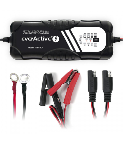 EverActive CBC-10 12V / 24V, 2-10A fully automatic charger for 7-300Ah batteries (car, mot