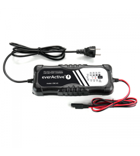 EverActive CBC-10 12V / 24V, 2-10A fully automatic charger for 7-300Ah batteries (car, mot