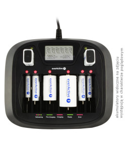 EverActive NC-900U 8-Channel Ni-MH / Ni-Cd Battery (AA, AAA, 9V, C, D) Charger