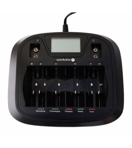 EverActive NC-900U 8-Channel Ni-MH / Ni-Cd Battery (AA, AAA, 9V, C, D) Charger