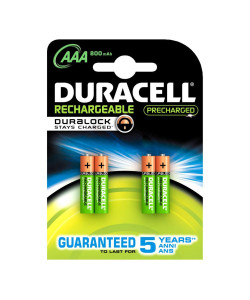 Duracell Stay Charged AAA / HR03 / DX2400 1.2V 850mAh Recharged Turbo NiMH Battery 4pcs