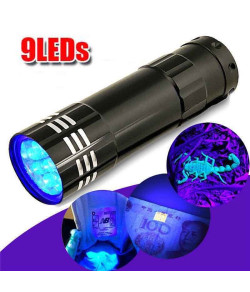 Pārnēsājamais  ultravioletās lampas  lukturītis 9LED UV