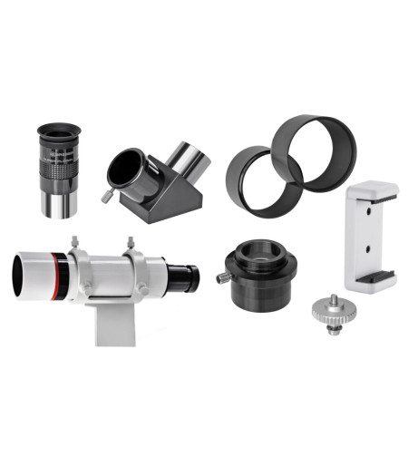 Teleskops, BRESSER Messier AR-102s/600 Hexafoc EXOS-1/EQ4, ar apertūru saules filtru