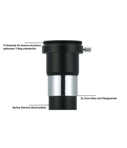 Vixen 2x Barlow Lens with T2 Thread