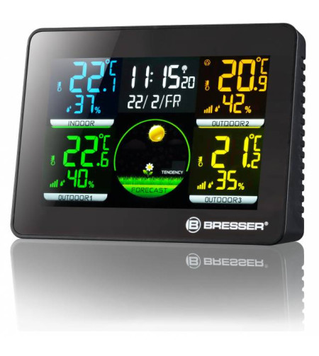BRESSER Quadro NLX - Thermo-/Hygrometer with 3 outdoor sensors