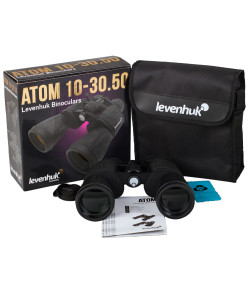 Levenhuk Atom 10-30x50 Kompaktiški Neperšlampami Žiūronai