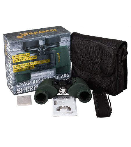 Levenhuk Sherman PRO 8x32  Compact Porro Prism Waterproof Binoculars
