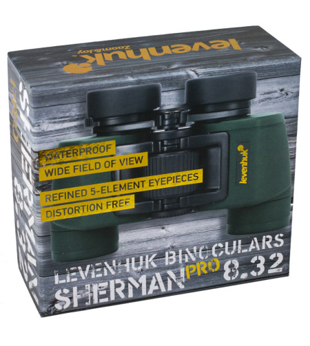 Levenhuk Sherman PRO 8x32  Compact Porro Prism Waterproof Binoculars