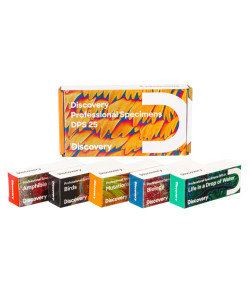 Mikropreparātu komplekts Discovery Prof DPS 25. "Bioloģija, putni u.c."