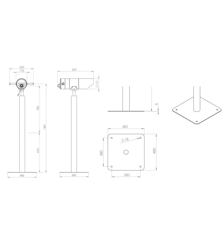 Statsionaarne vaateteleskoop 25x100mm (ilma mündimehhanismita)