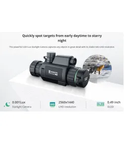 Digitālā nakts redzamības uzlika HIKMICRO CHEETAH C32F (ar 850nm piegaismotāju)