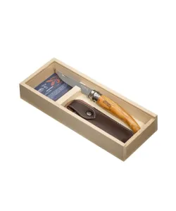 Подарочный комплект с чехлом Opinel Slim Line 10 Оливковое дерево