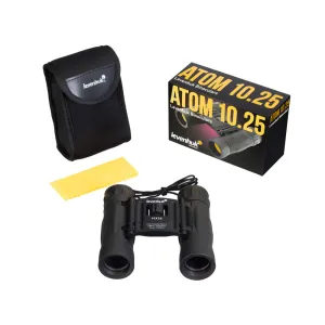 Levenhuk Atom 10x25 Kompakts Roof Prismas Mitrumizturīgs Kabatas Binoklis