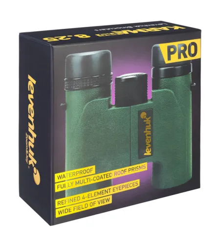 Levenhuk Karma PRO 8x25 Компактный, Влагостойкий, Карманный Бинокль с Призмой Руф