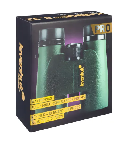 Levenhuk Karma PRO 8x32 Kompakts Mitrumizturīgs Roof Prizmas Binoklis ar Dzidrinātiem BAK4