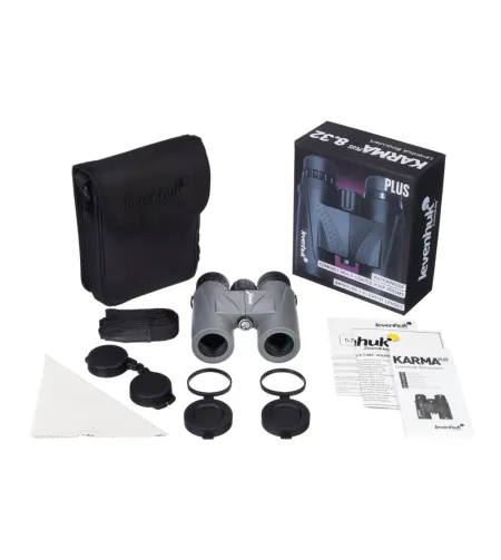 Levenhuk Karma PLUS 8x32 Kompakts Mitrumizturīgs Roof Prizmas Binoklis ar Dzidrinātiem BAK