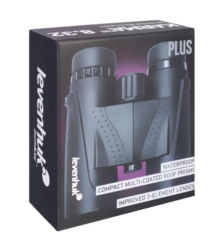 Levenhuk Karma PLUS 8x32 Kompakts Mitrumizturīgs Roof Prizmas Binoklis ar Dzidrinātiem BAK