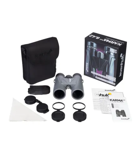 Levenhuk Karma PLUS 8x42 Kompakts Mitrumizturīgs Roof Prizmas Binoklis ar Dzidrinātiem BAK