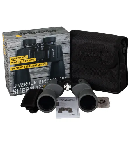 Levenhuk Sherman PLUS 7x50 Compact Porro Prism Waterproof Binoculars