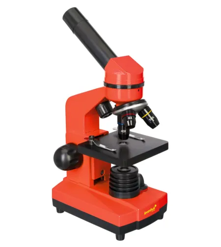 Microscope Levenhuk Rainbow 2L Orange 40x-400x with experiment kit K50