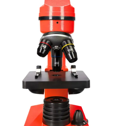 Microscope Levenhuk Rainbow 2L Orange 40x-400x with experiment kit K50