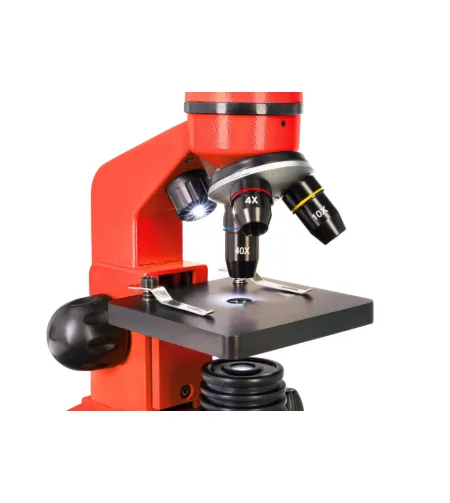 Microscope Levenhuk Rainbow 2L Orange 40x-400x with experiment kit K50
