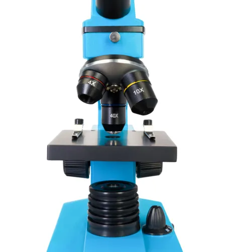 Микроскоп Levenhuk Rainbow 2L PLUS Лазурь 64x - 640x с экспериментальным комплектом K50