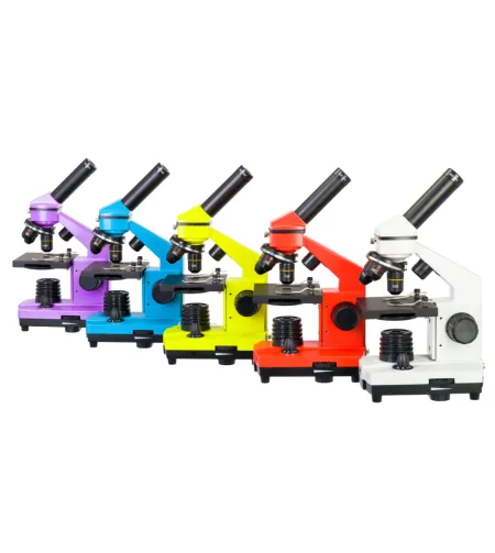 Mikroskops ar Eksperimentālo Komplektu K50 Levenhuk Rainbow 2L PLUS 64x - 640x Laima Krāsā