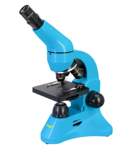 Микроскоп Levenhuk Rainbow 50L Лазурь 40x - 800x с экспериментальным комплектом K50