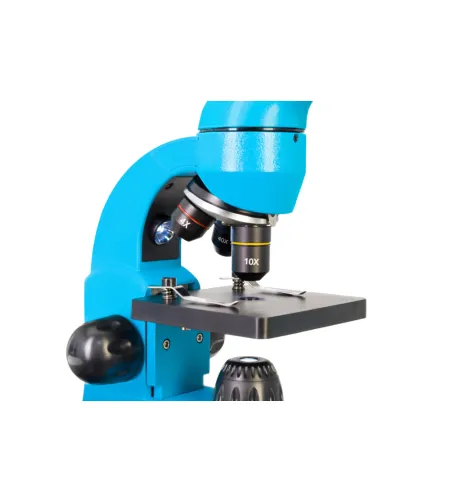 Mикроскоп Levenhuk Rainbow 50L PLUS Azure 64x–1280x с экспериментальным комплектом К50