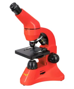 Mикроскоп Levenhuk Rainbow 50L PLUS Orange 64x–1280x с экспериментальным комплектом К50