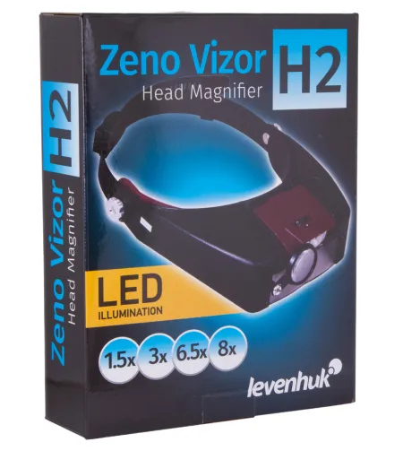 Лупа налобная Levenhuk Zeno Vizor H2 1.5x - 8x