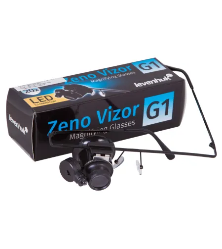 Levenhuk Zeno Vizor G1 PLUS Palielināmais stikls & Brilles ar Apgaismojumu (1–20x)