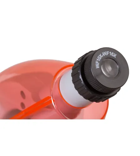 Mikroskopas vaikams, Levenhuk LabZZ M101 Orange, 40x-640x, su eksperimentų rinkiniu