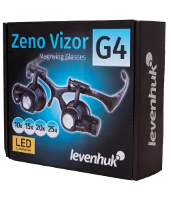 Levenhuk Zeno Vizor G4 PLUS Palielināmais stikls & Brilles ar Apgaismojumu (10-25x)
