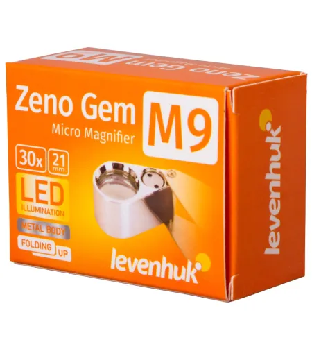 Kabatas Lupa ar Apgaismojumu un metāla korpusu Levenhuk Zeno GeM M9 PLUS (30x)