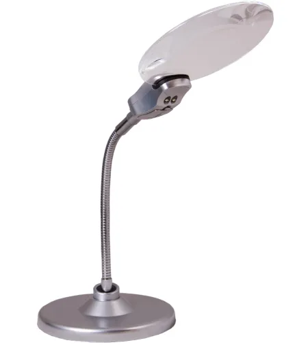 Galda Lupa ar Apgaismojumu un Lokano Stiprinājumu Levenhuk Zeno D5 PLUS ( 2-6x)