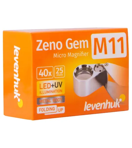 Kabatas Lupa ar Apgaismojumu un metāla korpusu Levenhuk Zeno GeM M11 PLUS (40x)