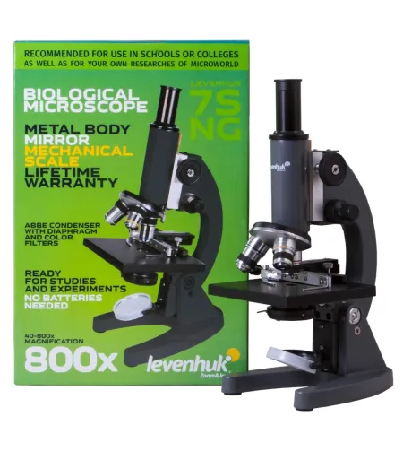 Monokulinis mikroskopas Levenhuk 7S NG 40x–800x