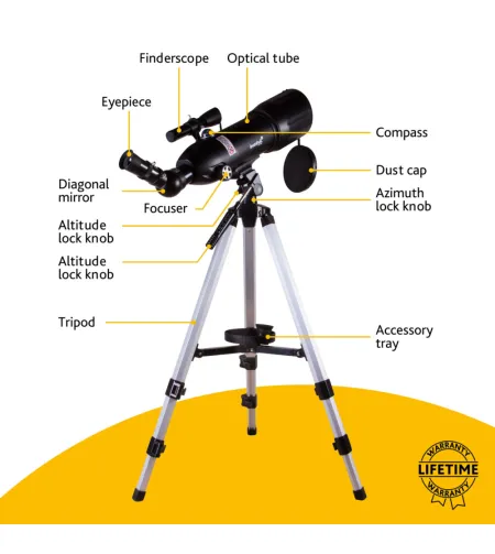 Teleskops Levenhuk Skyline Travel 80 80/400 >160x ar somu