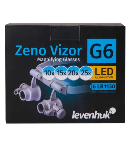 Levenhuk Zeno Vizor G6 Magnifying Glasses 10/15/20/25x
