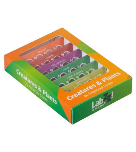 Levenhuk LabZZ CP24 Creatures & Plants Prepared Slides Set