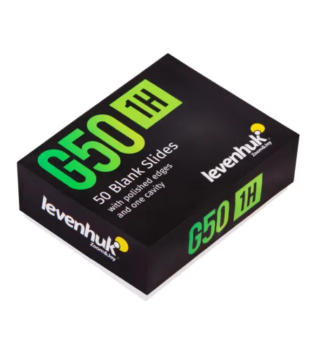 Levenhuk G50 1H Single Cavity Blank Slides, 50 vnt