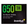 Levenhuk G50 1H Single Cavity Blank Slides, 50 vnt