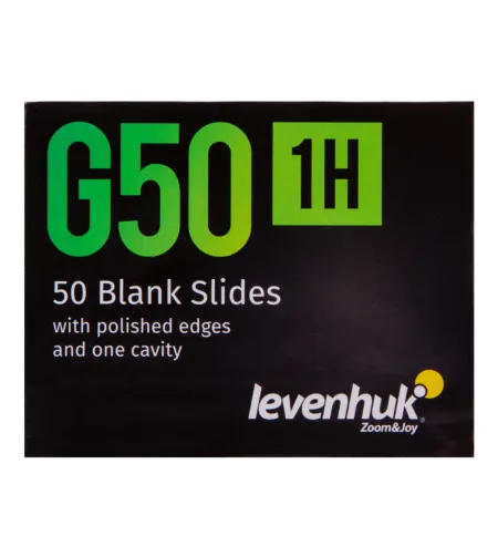 Levenhuk G50 1H Single Cavity Blank Slides, 50 vnt