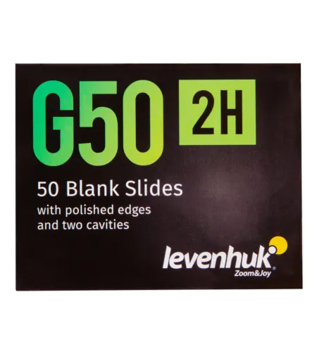 Levenhuk G50 2H Double Cavity Blank Slides, 50 vnt