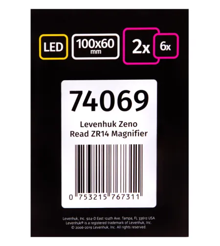 Levenhuk Zeno Read ZR14 Magnifier  2x/6x