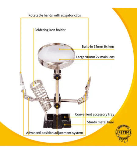 Galda Palielināmā Ierīce Levenhuk Refit ZF17 90mm 2x- 6x